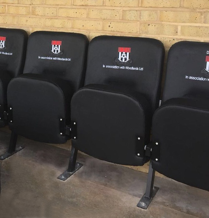 Hybrid of Evertaut’s Club and VIP executive stadium seating installed at Flint Town United